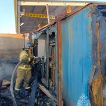 В Бузулуке при пожаре в жилом вагончике пострадал мужчина