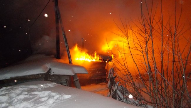 В Бузулуке сгорела баня