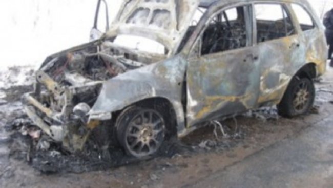 В Бузулукском районе во время движения загорелся автомобиль