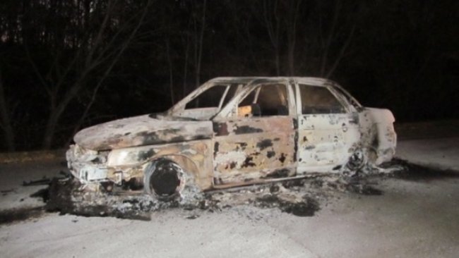 В Бугуруслане парни сожгли один из угнанных автомобилей