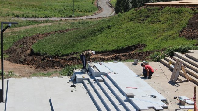 Благоустройство парка им. Пушкина в Бузулуке продолжается