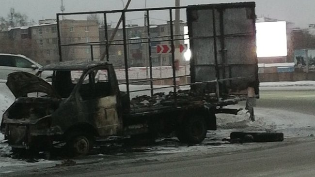 В центре Бузулука сгорела ГАЗель