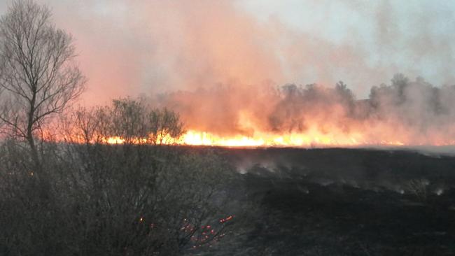 Вчера в Бузулукском районе снова горела сухая трава 
