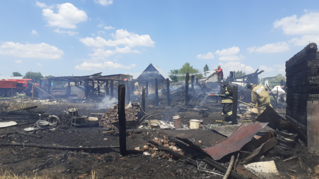В Бузулукском районе крупный пожар едва не спалил село 