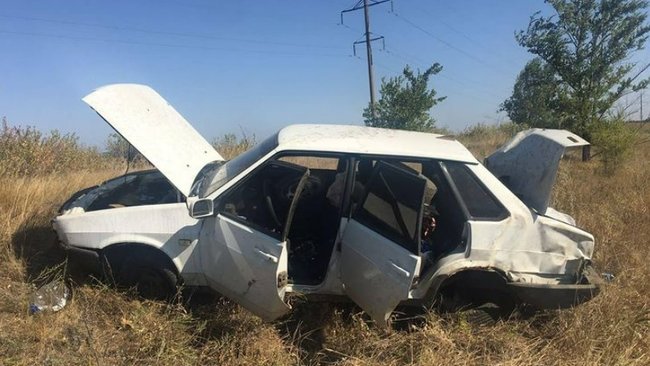 В Бузулукском районе автомобиль перевернулся при обгоне