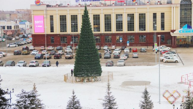 В Бузулуке установили главную городскую ёлку