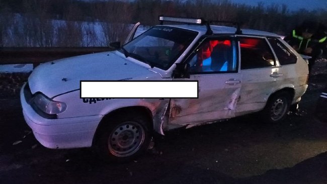 Под Бузулуком машина сбила мужчину с ребенком, которые меняли колесо (18+)