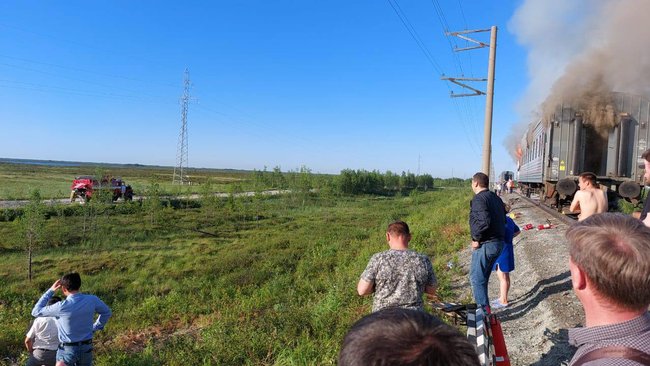 В загоревшемся вагоне поезда Новый Уренгой – Оренбург находились 19 человек