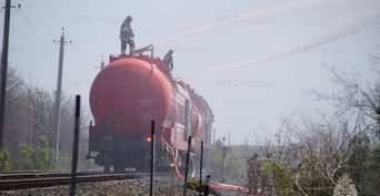В Бузулукском бору пожарные тушили загоревшийся на озере камыш