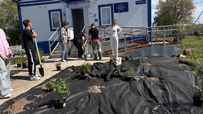 Забота в деталях: озеленение у ФАПа