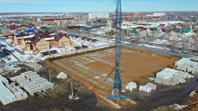 Строительство школы ,на улице Мурманская, активно продолжается 