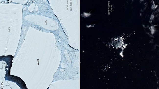 Крупнейший айсберг почти исчез и потерял 99% площади