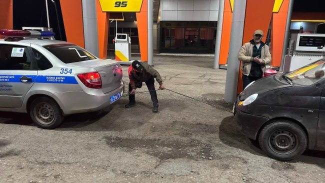 Дорога, на которой остановился только один экипаж